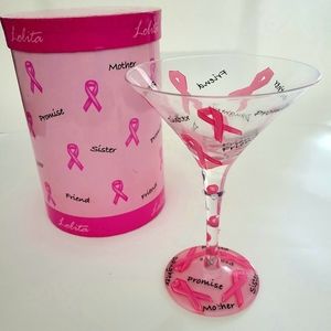 Lolita Breast Cancer Awareness Martini Glass